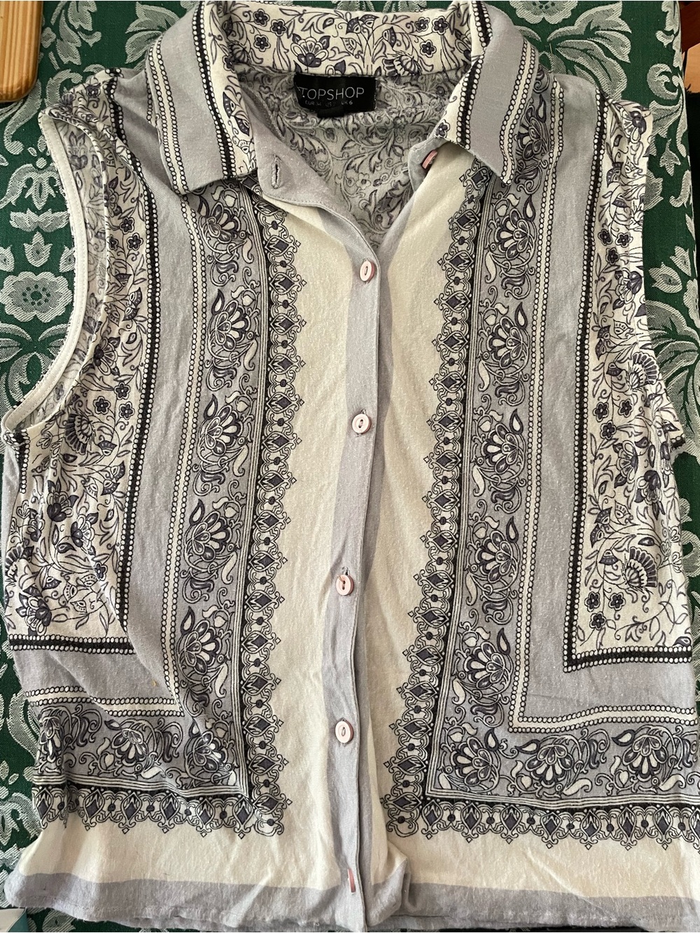Topshop Handkerchief Print Vest Tank Top